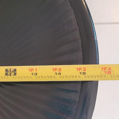 (2) Black Mid Century Stools