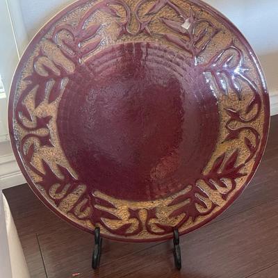 Extra Large Decorative PLATE on Stand