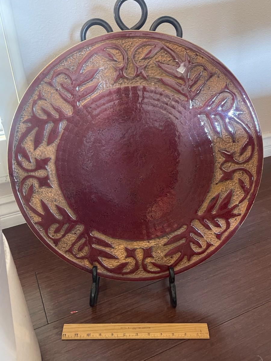 Extra Large Decorative PLATE on Stand