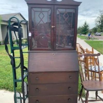 Antique Rockford Cabinet Company Secretary Desk