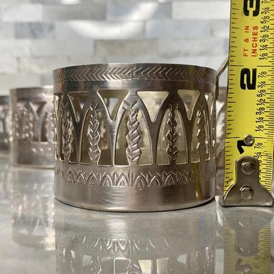 Russia stakan vintage glass holder ,Soviet vintage podstakannik Set of 6