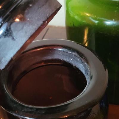 Vintage Multicolored Glass Cannister Set