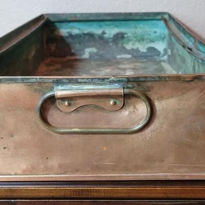 Vintage Double Handle Copper Large Tray