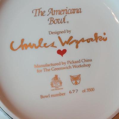 Vintage Charles Wysocki Americana Bowl