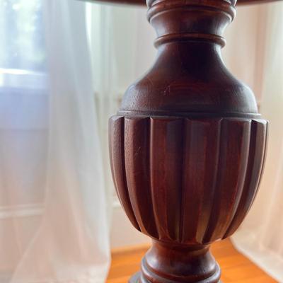 Vintage Mahogany Drum Table w/ Drawer