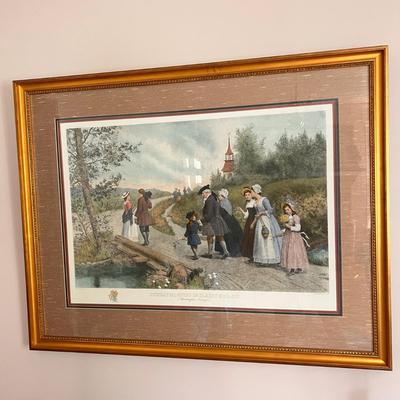 Large Ethan Allen Matted Framed Print