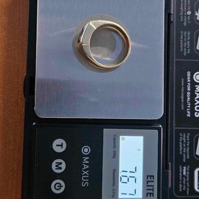 Vintage ruby man ring, 10 karat gold (size 10.5)