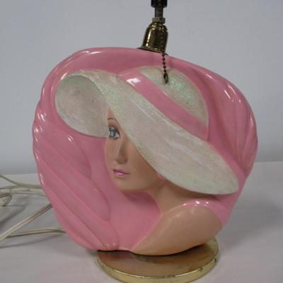 Art Deco Lady With Hat Lamp