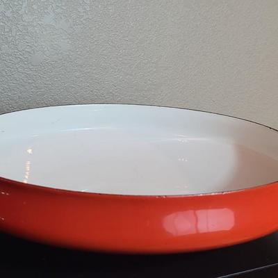 Vintage Mid Century Danish Enamel Paella Dish