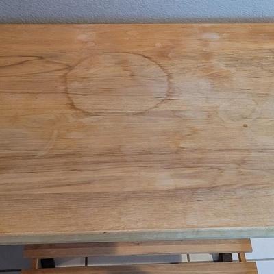 Solid Wood Kitchen Cart on Wheels