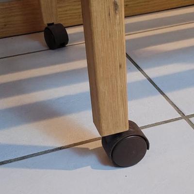 Solid Wood Kitchen Cart on Wheels