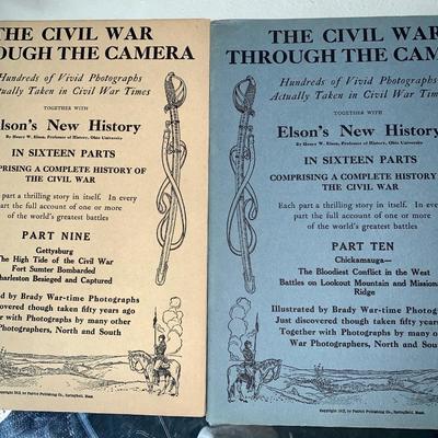 The Civil War Through The Camera: Elson's New History In Sixteen Parts w/photos Rare find!!