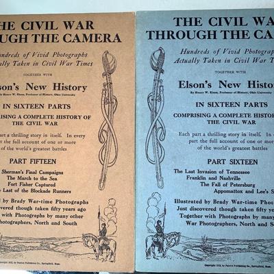 The Civil War Through The Camera: Elson's New History In Sixteen Parts w/photos Rare find!!
