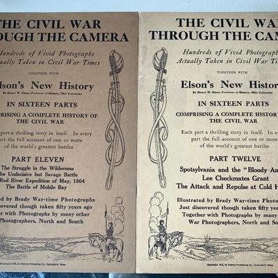 The Civil War Through The Camera: Elson's New History In Sixteen Parts w/photos Rare find!!