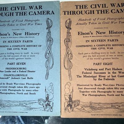 The Civil War Through The Camera: Elson's New History In Sixteen Parts w/photos Rare find!!