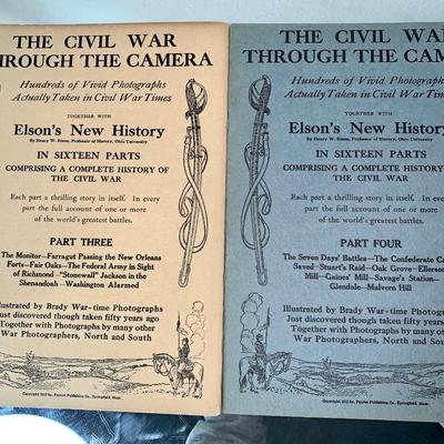 The Civil War Through The Camera: Elson's New History In Sixteen Parts w/photos Rare find!!