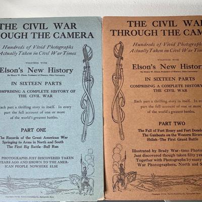 The Civil War Through The Camera: Elson's New History In Sixteen Parts w/photos Rare find!!