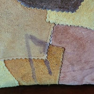 Vintage Leather Patchwork Pillow