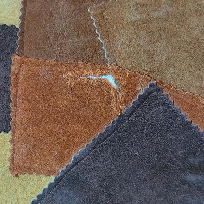 Vintage Leather Patchwork Pillow