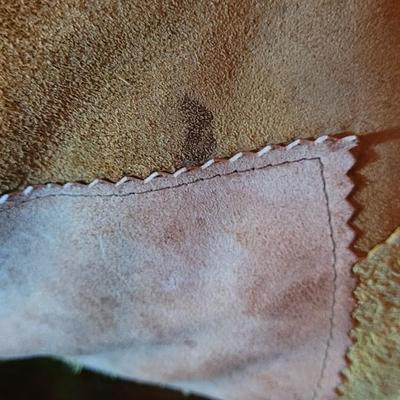 Vintage Leather Patchwork Pillow