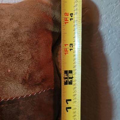 Vintage Leather Patchwork Pillow