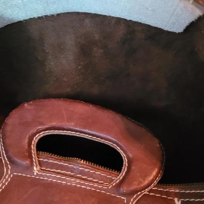 Vintage Unique Leather Duffle Bag
