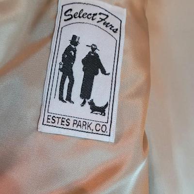 Vintage Cream Small Stripe Fur Coat