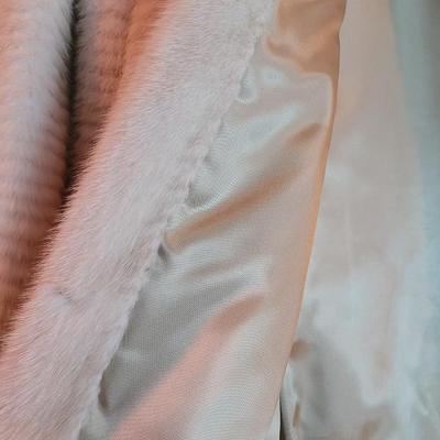 Vintage Cream Small Stripe Fur Coat