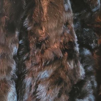 Vintage Black Rabbit Fur Coat