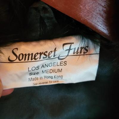 Vintage Black Rabbit Fur Coat