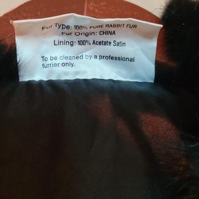 Vintage Black Rabbit Fur Coat