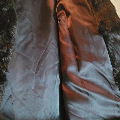 Vintage Black Rabbit Fur Coat