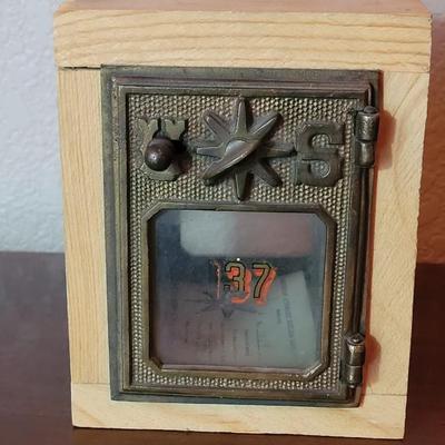 2 Antique Keyless Post Office Box Windows