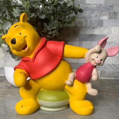 Vintage Winnie Pooh Picture Frame Resin Piglet Photo Picture Holder Disney