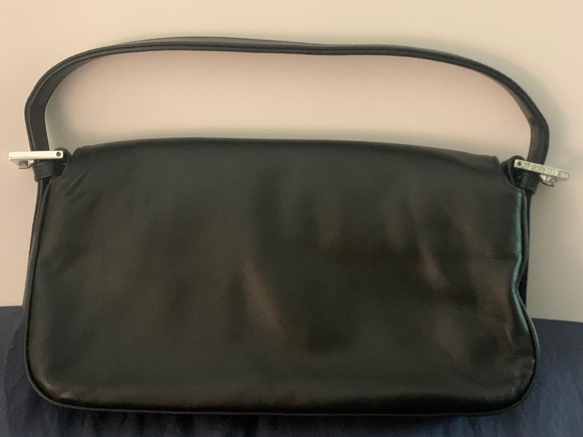 Gucci Vintage Black Leather Baguette