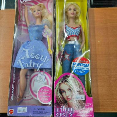 Lot of 2 Barbie dolls ( Britney Spears/ Barbie Tooth Fairy)