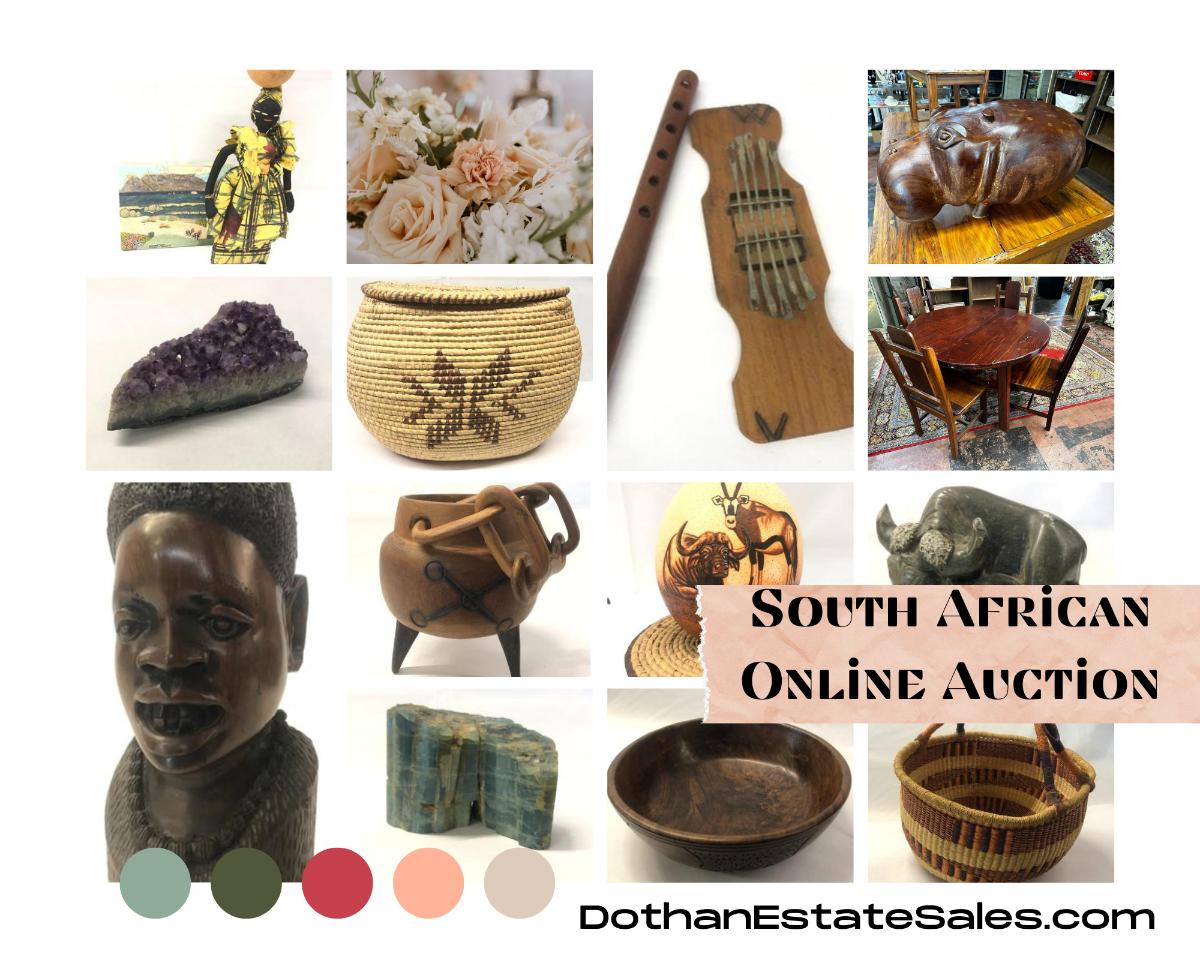 South African Art, Furniture, Baskets, Stones, and More Online Only