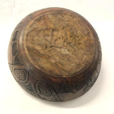Medium Sized Wood Carved Bowl from South Africa