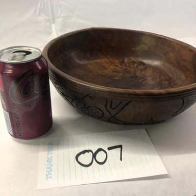Medium Sized Wood Carved Bowl from South Africa