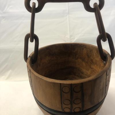 Large Planter/ Water Bucket Hand Carved From South Africa