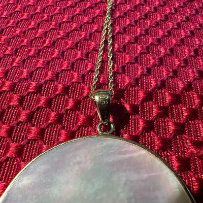 GORGEOUS STERLING SILVER ABALONE SHELL PENDANT & RING