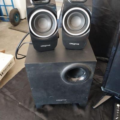 CREATIVE SPEAKERS AND LG 19" MONITOR