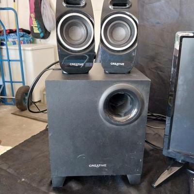 CREATIVE SPEAKERS AND LG 19" MONITOR