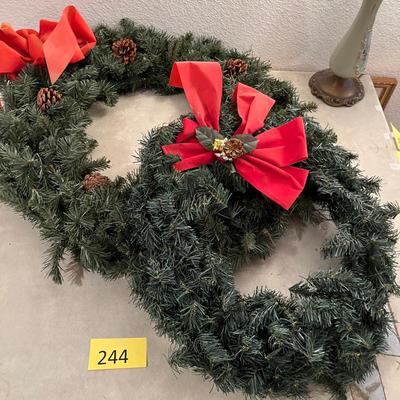 2 Christmas wreathes