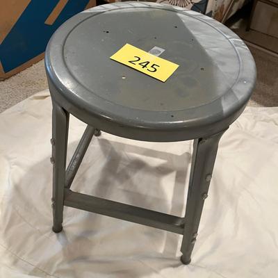 Short metal stool