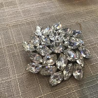 Weiss Large Crystal Brooch Vintage