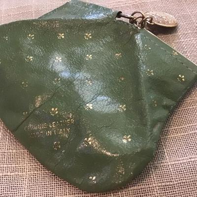 Vintage  Italy Leather Coin Pouch