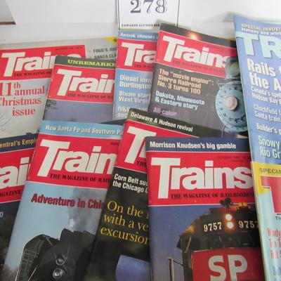Lot of 13 Misc Date Trains Magazines From 1986-2005