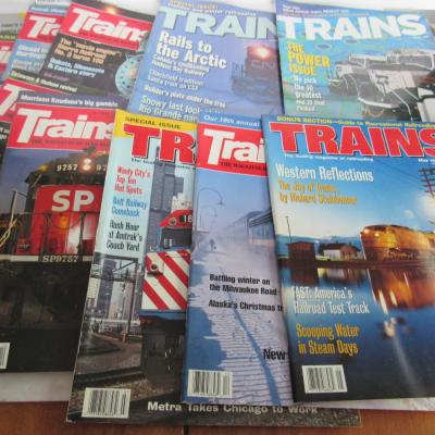 Lot of 13 Misc Date Trains Magazines From 1986-2005