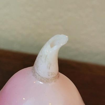Victorian Antique Blown Peach Blow Glass Pear